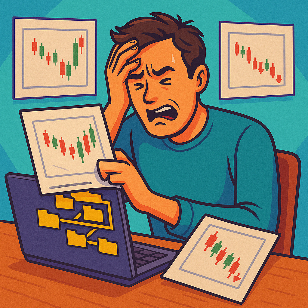 Frustrated trader dealing with static screenshots